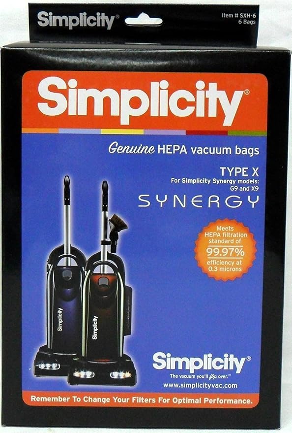 Type X HEPA Synergy Vacuum Cleaner Bags 6 Pack, product image