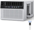 U-Shaped 10000 BTU Window Air Conditioner, Cools 450 Sq.Ft., Quiet Operation, Smart Remote & 24H Timer, 6-Mode Energy-Saving