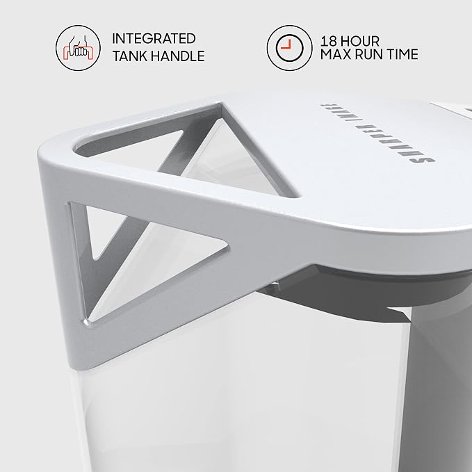 UHS2-SI Ultrasonic Humidifier with 1.5 Gallon Tank, 3 Levels of Warm or Cool Mist, Auto Shut, White, UHS2-SI – 1.5 gallon