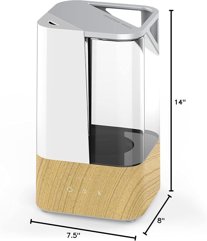 UHS2-SI Ultrasonic Humidifier with 1.5 Gallon Tank, 3 Levels of Warm or Cool Mist, Auto Shut, White, UHS2-SI – 1.5 gallon