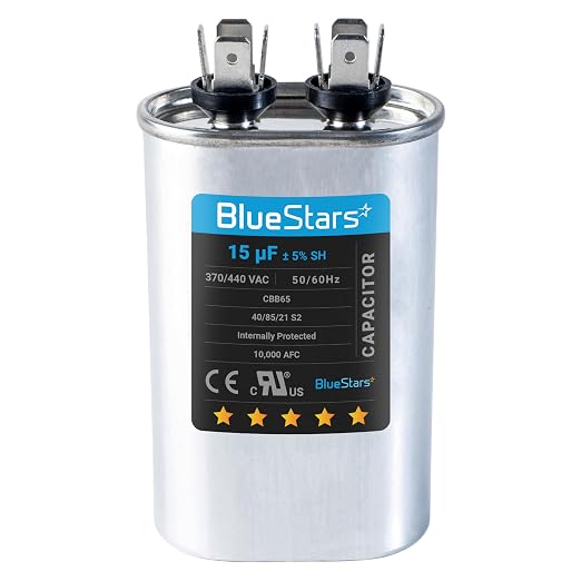 UL Certified] 15 uF MFD 370-440V Oval Run Start Capacitor CBB65 – Replacement for AC Motor, Condenser, and Heat