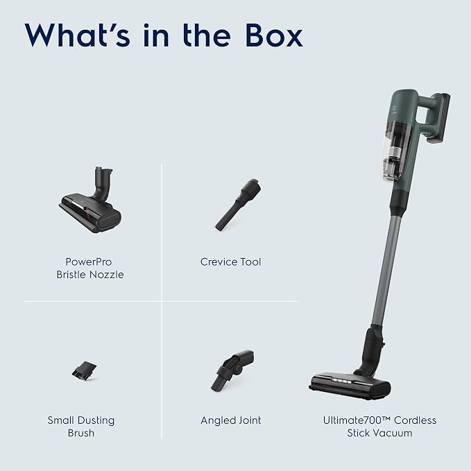 Ultimate700 Cordless Stick Vacuum with PowerPro Bristle Nozzle and High Suction Power, 50-Minute Run Time, 4 Power Modes