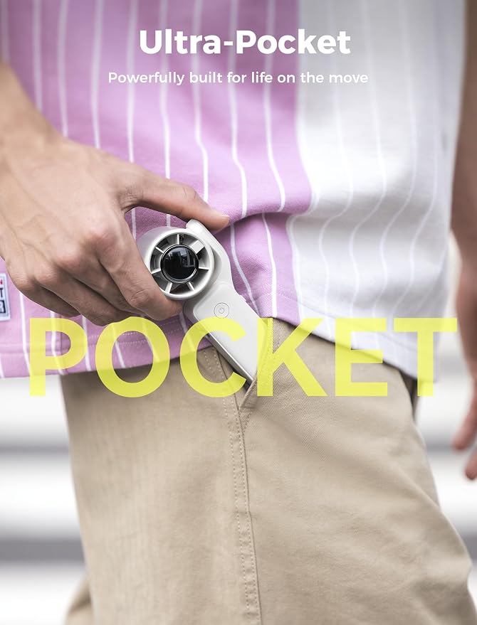 Ultra-Pocket Portable Handheld Turbo Fan, 5 Gear Jet Force Airflow, Up to 15 Working Hours, alternate product view 3