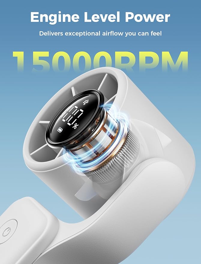 Ultra-Pocket Portable Handheld Turbo Fan, 5 Gear Jet Force Airflow, Up to 15 Working Hours, alternate product view 5