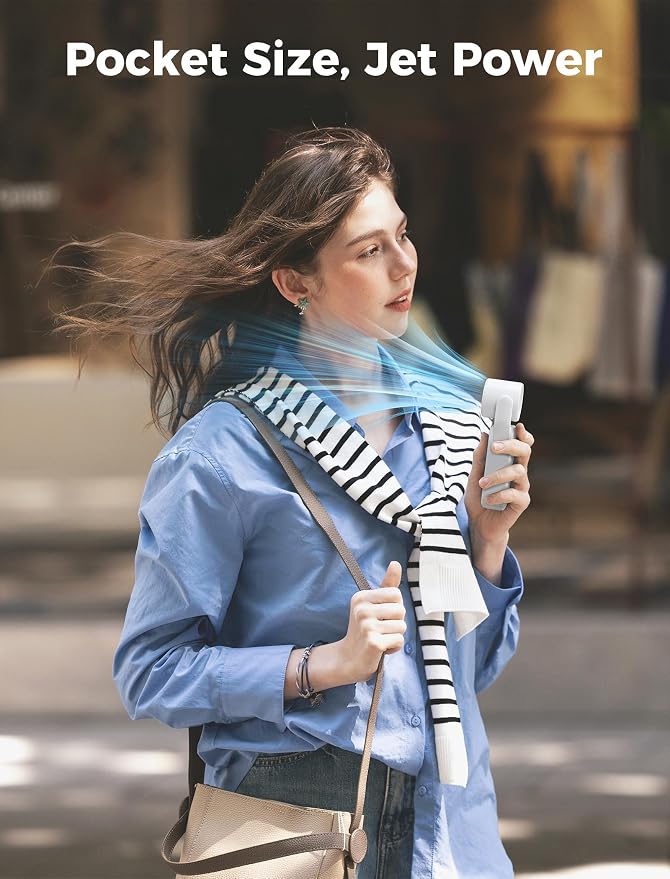 Ultra-Pocket Portable Handheld Turbo Fan, 5 Gear Jet Force Airflow, Up to 15 Working Hours, alternate product view 8