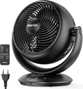 Ultra Quiet Fans for Bedroom, 3D Auto Air Circulator Desk Fan with Remote, 90° Vertical+90° Oscillating Fan, Powerful