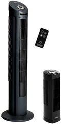 UltraSlimline Indoor Bladeless Oscillating Tower Fan Quiet Cooling LED Display Space-Saving for Home w/ Remote and 7.5H