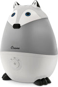 Ultrasonic Cool Mist Animal Humidifier for Kids' Bedroom & Nursery, Adjustable 0.5 Gallon, Auto Shut-Off Silver Fox 0.5