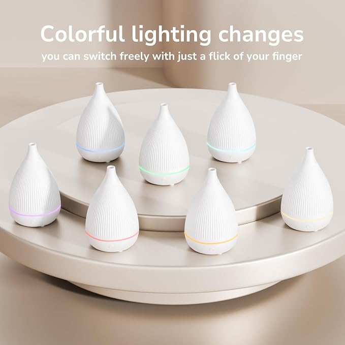 Ultrasonic Essential Oil Diffuser, Home Fragrance Aroma Diffuser with Auto Shut-Off, Color Change Night Light & Ultra-Quiet