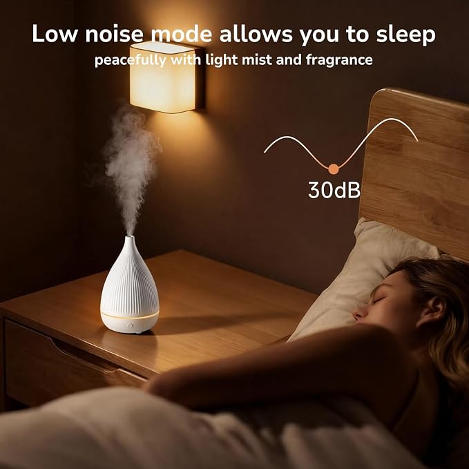 Ultrasonic Essential Oil Diffuser, Home Fragrance Aroma Diffuser with Auto Shut-Off, Color Change Night Light & Ultra-Quiet