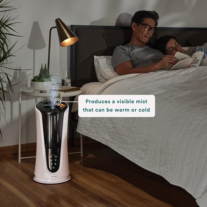 Ultrasonic Humidifier – Large Deluxe Air Humidifiers for Bedroom, Plants, Office – Cool and Warm Mist Humidifiers, alternate