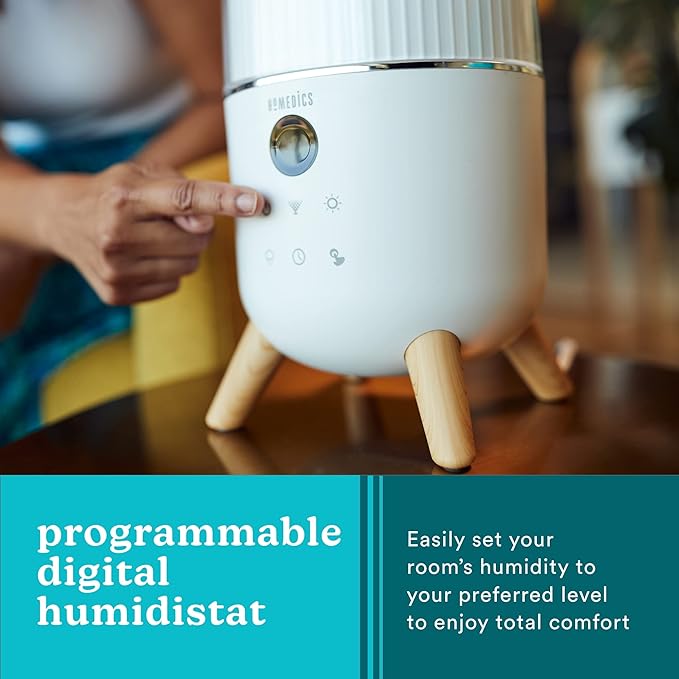 Ultrasonic Humidifier - Large Deluxe Air Humidifiers for Bedroom, Plants, Office - Top-Fill 1.47-Gallon Tank, Cool Mist