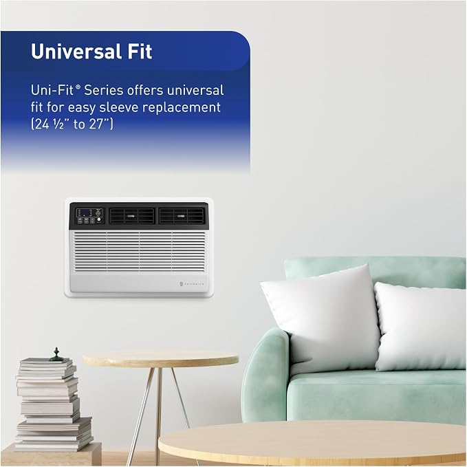 Uni-Fit Smart Thru The Wall Air Conditioner with QuietMaster Technology for 10,000 BTU Cooling and 10,600 BTU Electric