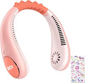 Unicorn Kids Neck Fan, Safe Bladeless Fan with Unicorn Sticker, Hands-free Portable Rechargeable Cooling Fan, 2600mAh