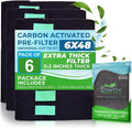 Universal 6x48 Cut-to-Fit Activated Carbon Filter (6 Pack) Charcoal Air Filter Sheet for Air Purifiers, product image