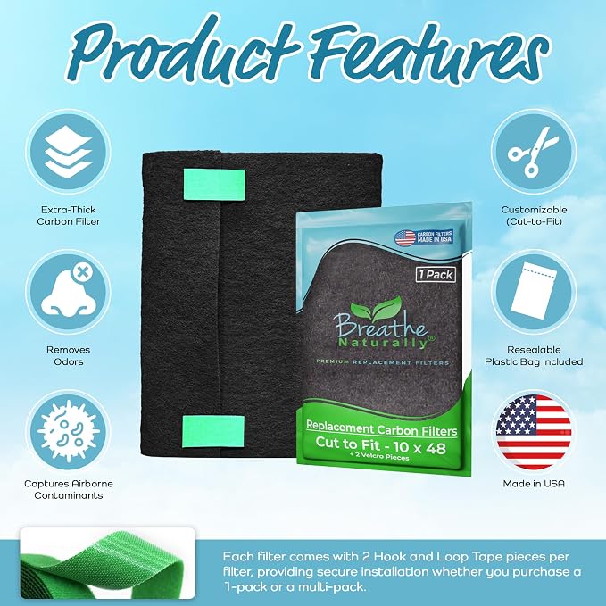 Universal Cut To Fit Carbon Activated Air Filter - Replacement Charcoal Filters, alternate product view 4