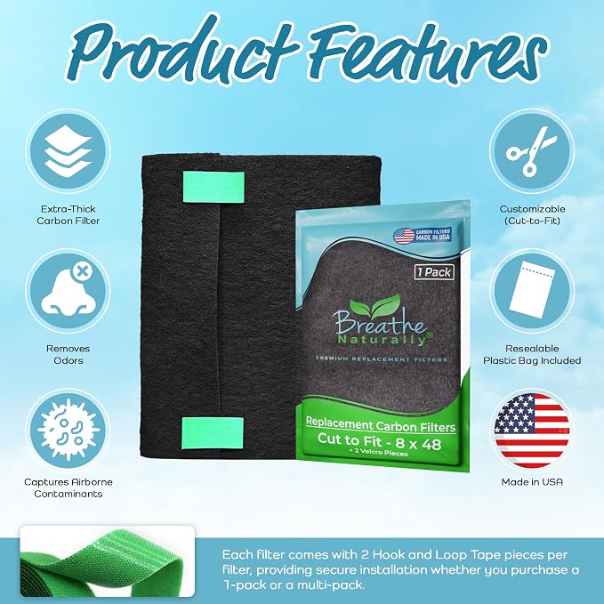 Universal Cut To Fit Carbon Activated Air Filter - Replacement Charcoal Filters, alternate product view 4