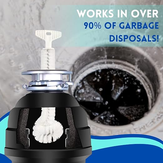 Universal Garbage Disposal Cleaner and Deodorizer, 12" Long Sink & Drain Brush Cleaner for Eliminating Residues &, alternate