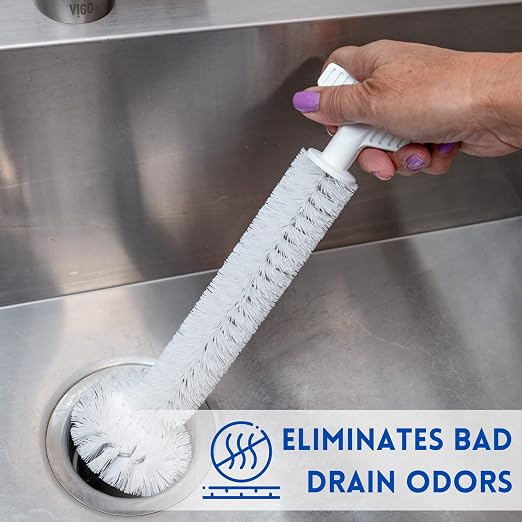 Universal Garbage Disposal Cleaner and Deodorizer, 12" Long Sink & Drain Brush Cleaner for Eliminating Residues &, alternate