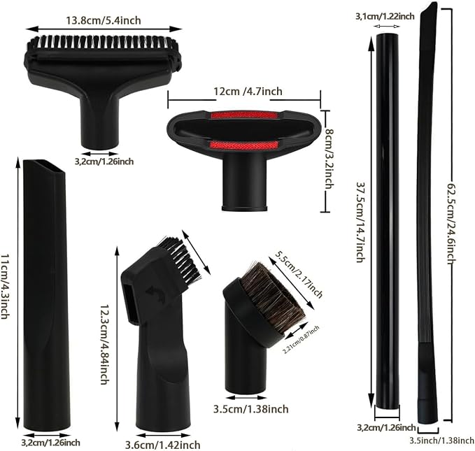 Universal Vacuum Attachments Kit - Attachments1 7/8" to 1 1/4" Vacuum Attachments Cleaners Accessories for Shop