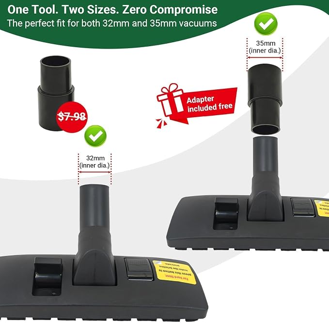 Universal Vacuum Cleaner Floor Brush Attachment,Compatible with Most Brand, Eureka, alternate product view 2