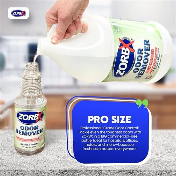Unscented Odor Eliminator Spray 128 Oz, 1 Gallon - Used in Hospitals & Healthcare Facilities, alternate product view 5
