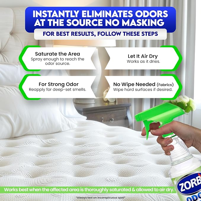 Unscented Odor Remover Spray 32 oz - Perfect Solution for Strong Odor - Advanced Trusted Formula & Fast-Acting Odor