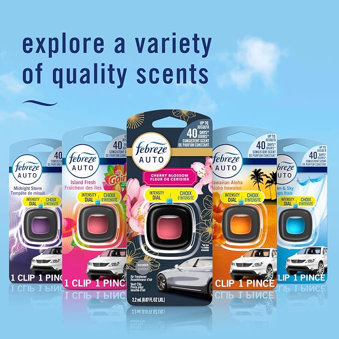 Unstopables Car Odor-Fighting Car Freshener Vent Clip Fresh Scent,.07 oz. Car Vent Clip, Pack of 4, alternate product view 8