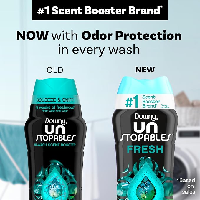 Unstopables In-Wash Scent Booster Beads, Fresh Scent, 30.1 oz, Laundry Beads for Odor Protection, Black, alternate product