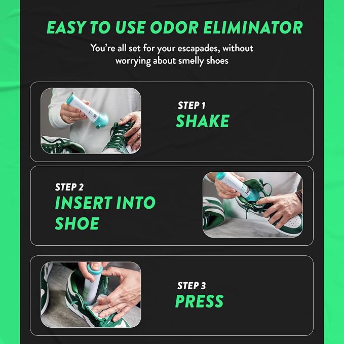 UpFresh 360° Shoe Deodorizer Spray - Foot Odor Eliminator Shoe Spray for Smelly Shoes, Feet, Sneakers, Boots, Athletes Gym