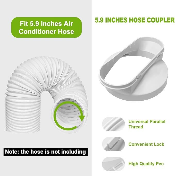 Upgrade Portable ac Window Vent Kit,ac Window Seal Kit,Portable Air Conditioner Window Kit Adjustable Length from 17" to 60"