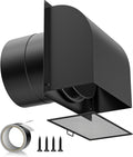 Upgraded] 10 Inch Hooded Wall Vent with Removable Mesh and Cover, Arc-Shaped 10'' Exhaust Vent Cover Cap for Kitchen Range