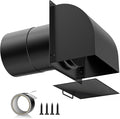 Upgraded] 8 Inch Hooded Wall Vent with Removable Cover,Arc-Shaped 8'' Exhaust Wall Vent Cover Cap for Kitchen Range