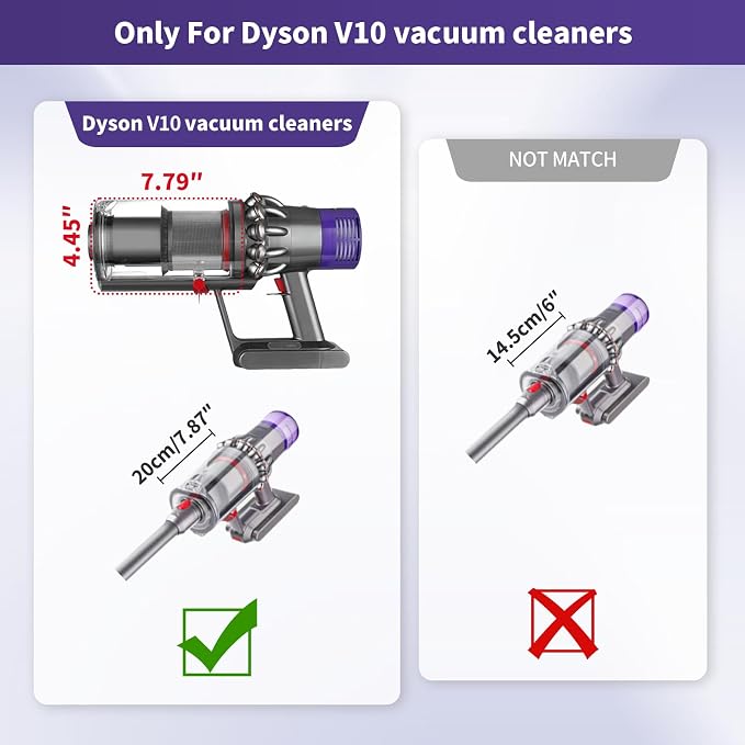 Upgraded Dust Bin Replacement Compatible With V10 SV12 Animal and Absolute Models Only,NOT For V7 V8 V11 V12 V15