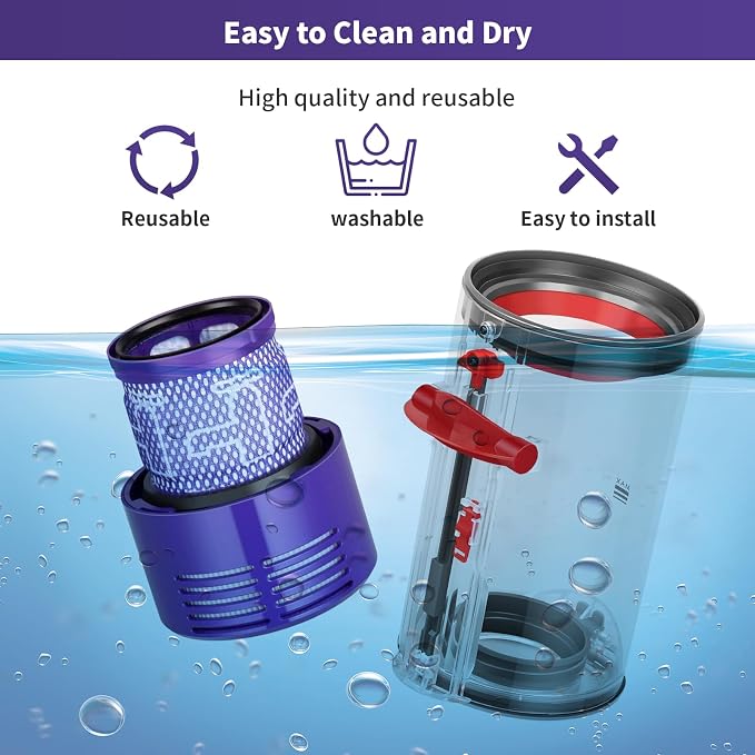 Upgraded Dust Bin Replacement Compatible With V10 SV12 Animal and Absolute Models Only,NOT For V7 V8 V11 V12 V15