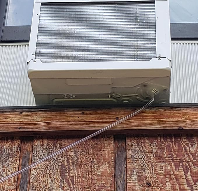 UPGRADED FOR 2026! Magnetic Universal Window Air Conditioner Drain Kit PATENTED AC Drip Line Condensate Hose Funnel Connector