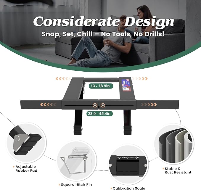Upgraded No-Drill Window AC Bracket, Adjustable Window Air Conditioner Support for Single/Double Hung Windows, Heavy-Duty