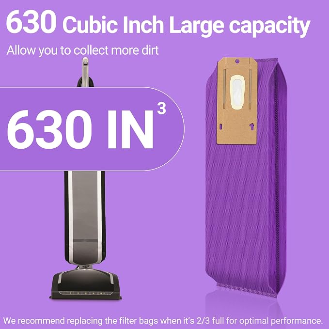 Upgraded Type CC HEPA Upright Vacuum Cleaner Bags Compatible with Oreck Elevate Vacuum Models X3, X5, XL7, XL21, 2000, 3000