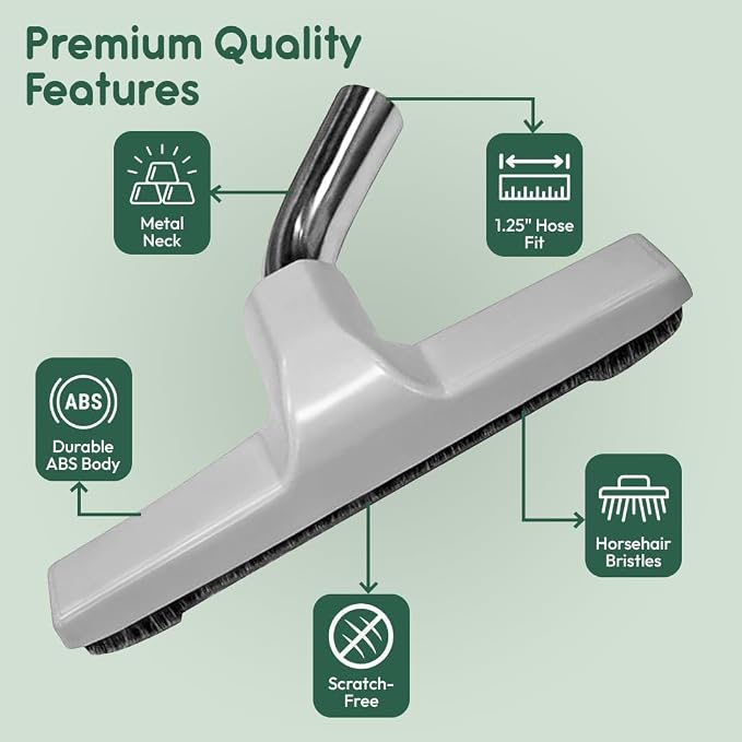 Upgraded Vacuum Floor Brush for Eureka & Universal Vacuum Cleaners with 1 1⁄4 inch (1.25'') (32mm) Inner Diameter with Horse