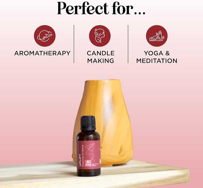 Uplift Aromatherapy Essential Oil Blend - Happy Essential Oil Blend with Calming Essential Oils for Diffusers for Home and