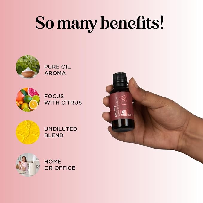 Uplift Aromatherapy Essential Oil Blend - Happy Essential Oil Blend with Calming Essential Oils for Diffusers for Home and