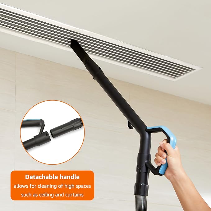 Upright Bagless Vacuum Cleaner for Carpet and Hard Floors, Washable Filter, Crevice and Upholstery Tools, Detachable Handle