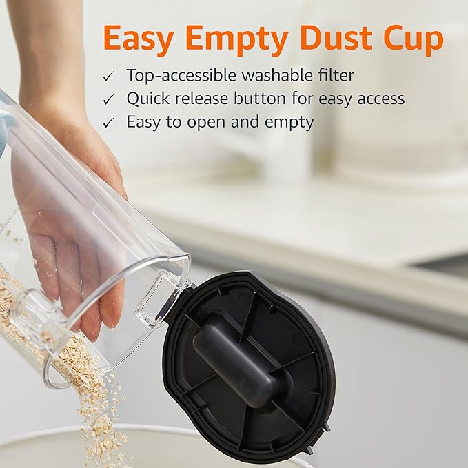 Upright Bagless Vacuum Cleaner for Carpet and Hard Floors, Washable Filter, Crevice and Upholstery Tools, Detachable Handle