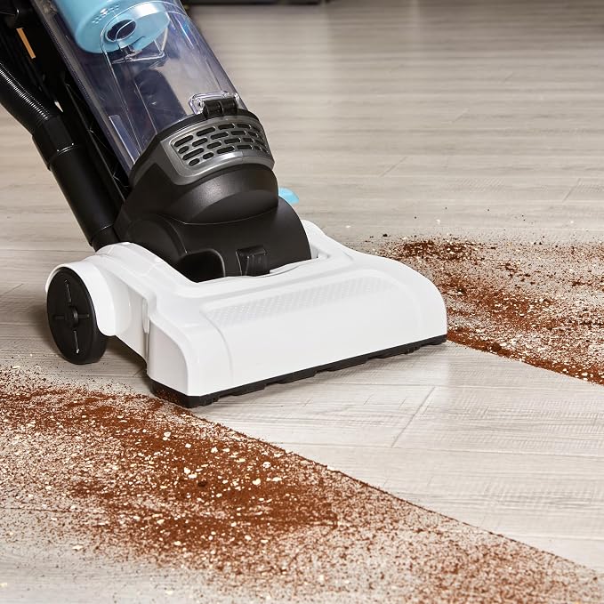Upright Bagless Vacuum Cleaner for Carpet and Hard Floors, Washable Filter, Crevice and Upholstery Tools, Detachable Handle