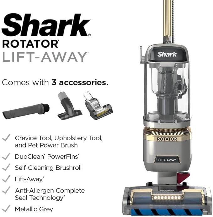 | Upright Vacuum Cleaner for Home | Rotator Lift-Away | No Hair Wrap | HEPA Filter | Lightweight Bagless Vacuum for Pet Hair