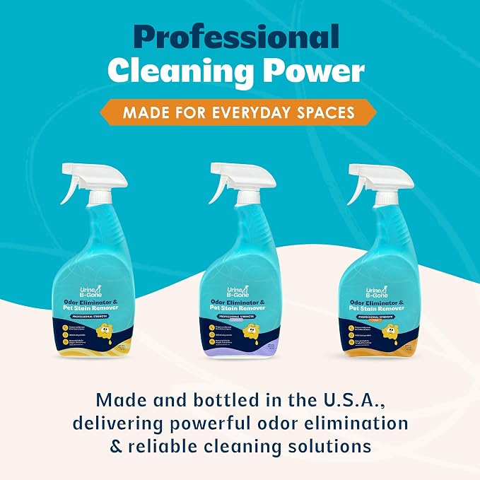 Urine B-Gone, Professional Enzyme Odor Eliminator & Pet Stain Remover, Human, Cat & Dog Urine Cleaner, Effective, alternate
