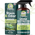Urine Destroyer Enzyme Cleaner Spray | Cat & Dog Urine Stain and Odor Eliminator | Enzymatic Carpet Cleaner for Pets | Cat