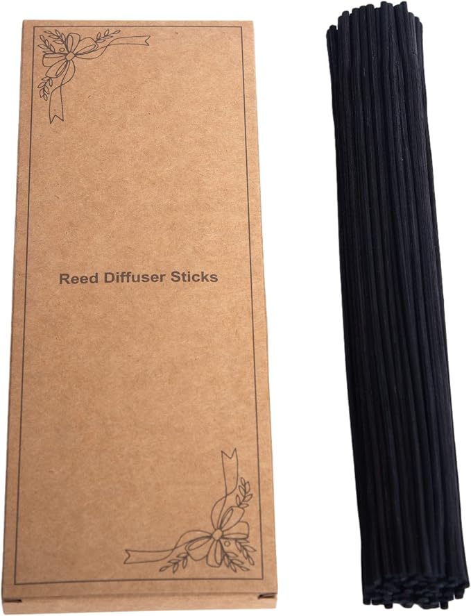 US 100 PCS Reed Diffuser Sticks,10 Inch Natural Rattan Wood Sticks,Essential Oil Aroma Diffuser Replacements Sticks for