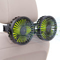 USB Car Cooling Fans for Backseat: Dual Head Car Fan for Kids 3 Speeds 360° Rotatable Vehicle Rear Headrest Fans 5V/2A