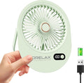 USB Desk Fan,3 IN 1 Rechargeable Portable Fan,180 Adjustable,6 Speed Strong Wind,Mini Personal Desktop Fan for